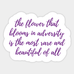 Blooms in Adversity Sticker